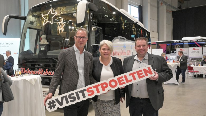 v.l.n.r.: Stefan Bauer – Tourismusdirektor St. Pölten, Michaela Zeiler – Niederösterreich Werbung, Michael Kurtze – MK Tourismuswerbung/ Veranstalter , © Josef Vorlaufer 